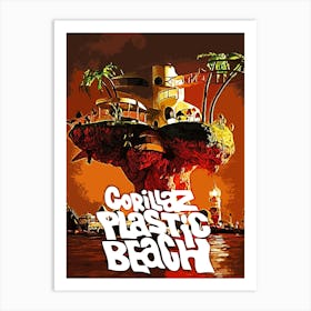 Plastic Beach gorillaz band music Art Print