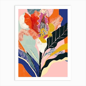 Colourful Flower Illustration Rose 2 Art Print
