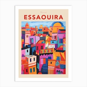 Essaouira Morocco Fauvist Travel Poster Art Print