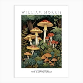 William Morris Print Mushrooms Kitchen Poster Vintage Wall Art Textiles Art Vintage Poster Art Print