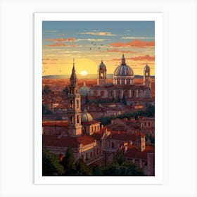 Rome Pixel Art 3 Art Print