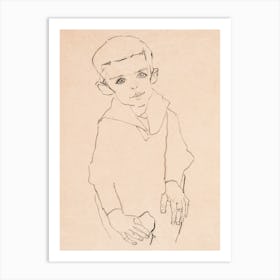 Portrait Of Herbert Rainer (1910), Egon Schiele Art Print