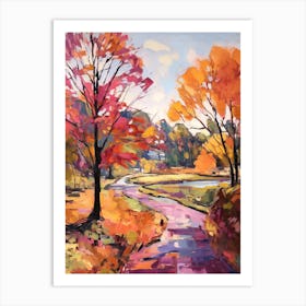 Autumn Gardens Painting Royal Botanic Gardens Sydney 6 Art Print