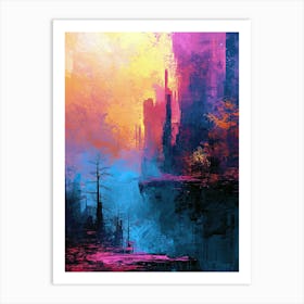 Abstract City | Pixel Art Series 4 Art Print