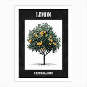 Lemon Tree Pixel Illustration 2 Poster Art Print