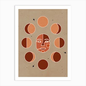 Faces Of The Moon Art Print