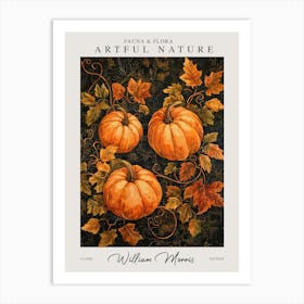 William Morris Pumpkins Autumn Fall Leaves Exhibition Art Print