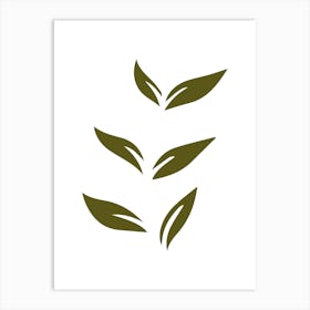 Tea Leaf Icon Vector Illustration Art Print