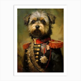 Portrait Dog In Uniform Art Print