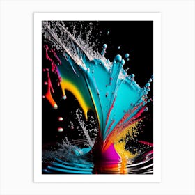 Water Splatter Water Waterscape Pop Art Photography 2 Art Print