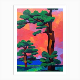 Pinyon Pine Tree Cubist Art Print