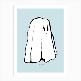 Boo Blue Art Print