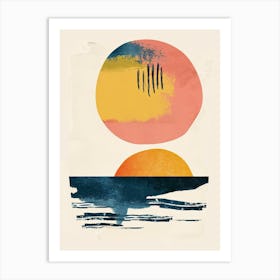 Radiant Retro Forms Mid Century Style Art Print