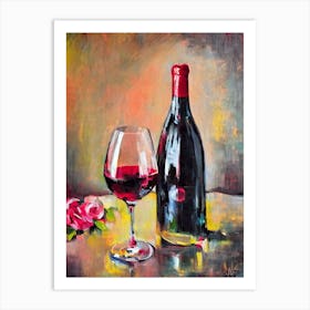 Gamay Rosé Oil Painting Cocktail Poster Art Print