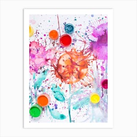 Watercolor Flowers Art Print