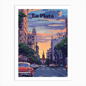 La Plata Argentina Cityscape Art Illustration Art Print