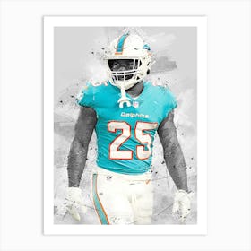 Xavien Howard Miami Dolphins Art Print