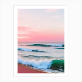 Collaroy Beach, Australia Pink Photography 2 Art Print