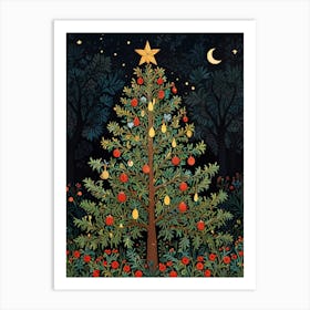 William Morris Christmas Tree 1 Art Print