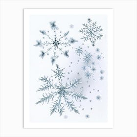 Snowflakes In The Snow,  Snowflakes Quentin Blake Illustration Art Print