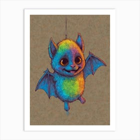 Rainbow Bat 1 Art Print