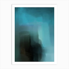 BLUE LAGOON  -   "Under Water, Looking Up" Swimming, Abstract, Impressionism, Impressionist Modern Contemporary  Art Print