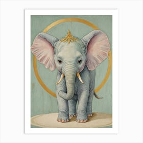 Baby Elephant Art Print