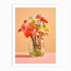 Mushroom Bouquet Still Life 3 Art Print