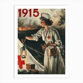 Aihrgdesign A Vintage Poster Promoting Red Cross Relief Effor 22b96e20 B00c 4834 Bfed 4e24faded848 1 Art Print