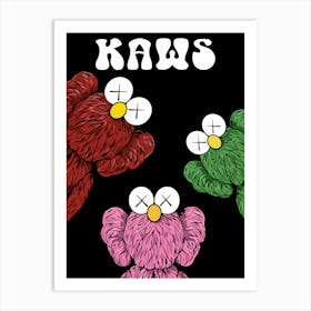 Kaws wall art  Art Print