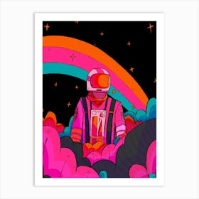 Rainbow Astronaut Art Print