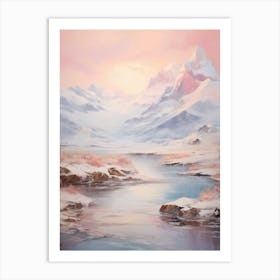 Dreamy Winter Painting Patagonia Argentina 1 Art Print