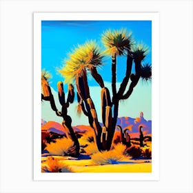 Joshua Trees In Mojave Desert Nat Viga Style  (6) Art Print