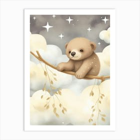 Sleeping Baby Sloth 1 Art Print