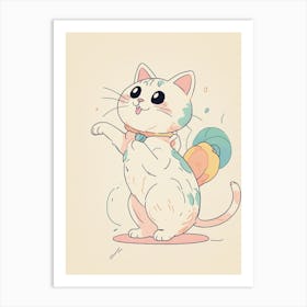 Kawaii Cat 2 Art Print