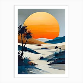 Sunset In The Desert 24 Art Print