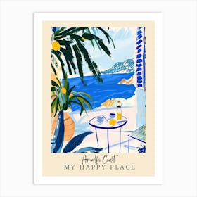 My Happy Place Amalfi Coast 0 Travel Poster Art Print