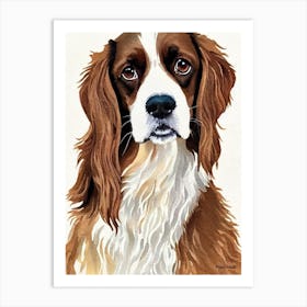 Spaniel (Field) Watercolour Dog Art Print
