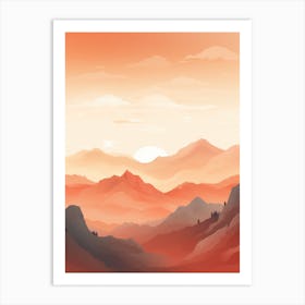 Sunset In The Mountains 1 Art Print