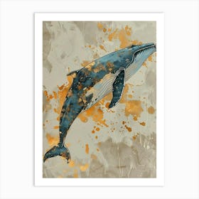 Blue Whale Precisionist Illustration 1 Art Print