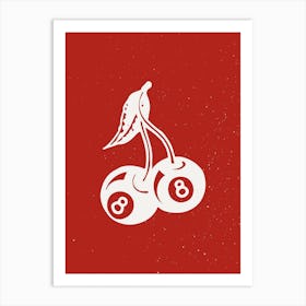 8 Ball Cherry Red Art Print