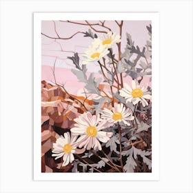 Asters 1 Flower Painting Art Print