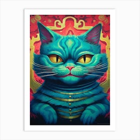 Alice In Wonderland The Cheshire Cat Kitsch Art Print