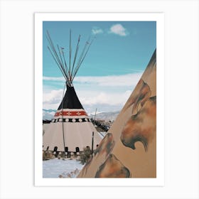 Winter Tipi Home Art Print