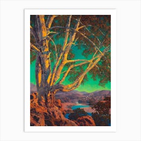 Old White Birch, c.1937
Maxfield Parrish - This piece was published as the illustration for a 1940 Brown and Bigelow calendar as Evening Shadows. HD Immaculate Version Art Print