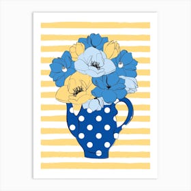 Blue Flowers Art Print