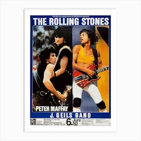 Rolling Stones 1982 German Tour Poster Art Print