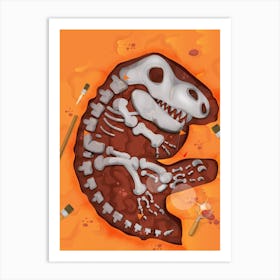 Dinosaur Skeleton Art Print