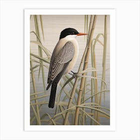 Dark And Moody Botanical Common Tern Art Print