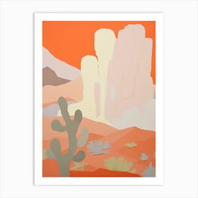 Sonoran Desert   North America (Mexico And United States), Contemporary Abstract Illustration 2 Art Print